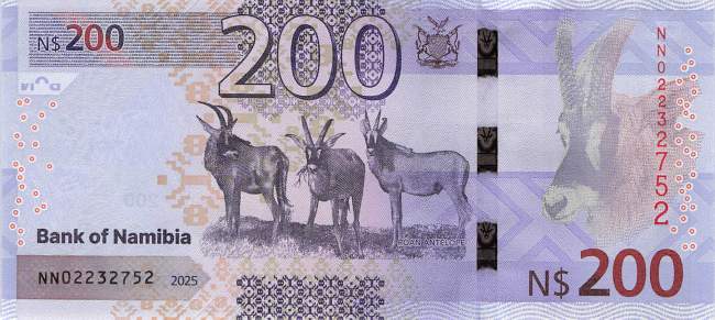 Namibia p24a 200 Dollar 2025